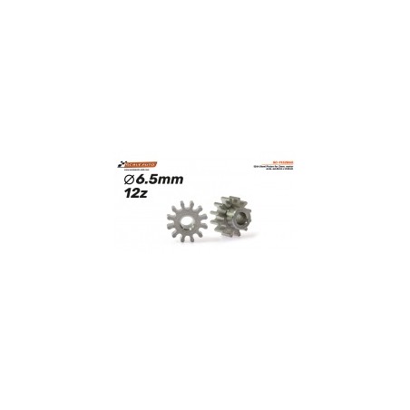 Scaleauto SC-1132B65 Piñón 12 dientes acero diam 6.5mm
