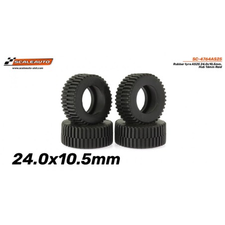 Scaleauto SC-4764AS25 Goma AS25 24x10.5mm raid para llanta diam 16mm