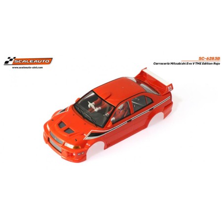 Scaleauto SC-6283B Carrocería Mitsubishi Evo V TME Edition Rojo
