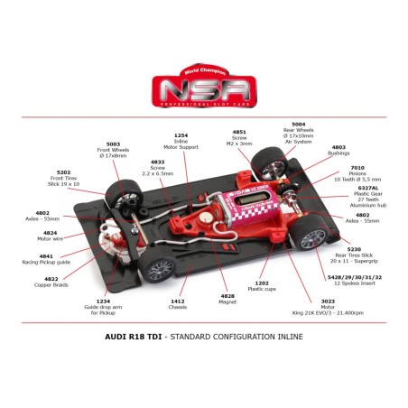 NSR 1096IL Audi R18 kit en blanco