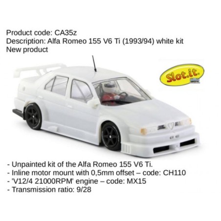 Slot.it SI-CA35Z Alfa Romeo 155 V6 Ti 1993-94 kit en blanco