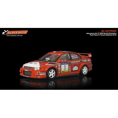 Scaleauto SC-6317PACK Twin Pack Mitsubishi Evo VI  Rally Cataluña 1999
