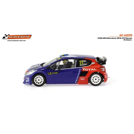 Scaleauto SC-6209R Peugeot 208 WRX Barcelona 2016 n21 Hansen -R chasis-