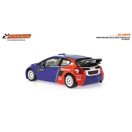 Scaleauto SC-6209R Peugeot 208 WRX Barcelona 2016 n21 Hansen -R chasis-