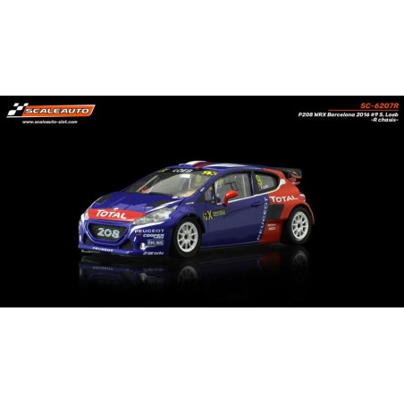 Scaleauto SC-6207R Peugeot 208 WRX Barcelona 2016 n9 S. Loeb