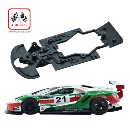 CDC AW120 Chasis 3d Ford GT de Sideways cuna Slot.it