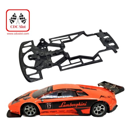 CDC AWS298 Chasis 3d Skeleton Lamborghini Murciélago Black Arrow cuna Slot.it