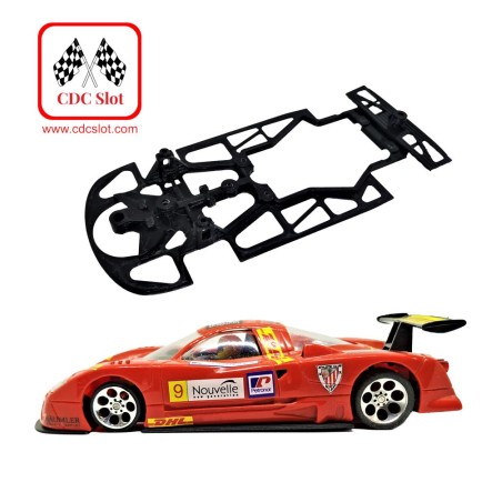 CDC AWS250 Chasis 3d Skeleton Nissan R390 GT1 de Reprotec cuna Slot.it