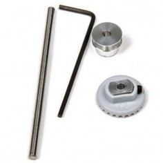 MITOOS M235 SET CORONA 25 DIENTES EN LINEA + SEPARADOR ALUMINIO + EJE 55 mm