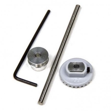 MITOOS M236 SET CORONA 27 DIENTES EN LINEA + SEPARADOR ALUMINIO + EJE 55 mm