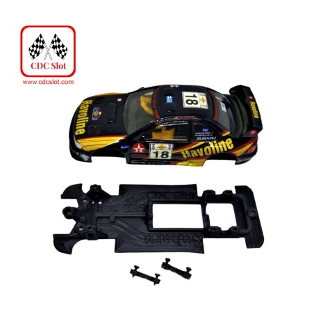 CDC MBIL235 Chasis 3d lineal Subaru WRC Team Slot monoblock