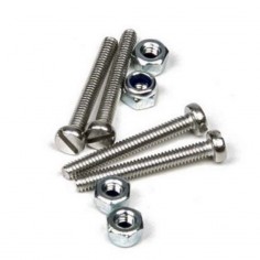 MITOOS M347 SET 4 TORNILLOS RANURADOS M2 x 15 + 4 TUERCAS BLOC M2