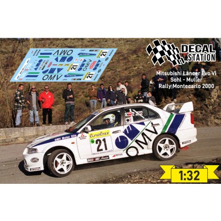 Decal Station DSC-0110-32 Calcas al agua MItsubishi Evo VI Stohl Montecarlo 2000