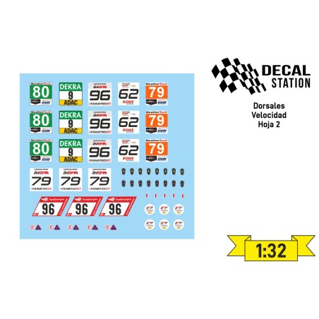 Decal Station DSC-0118-32 Calcas al agua dorsales velocidad mod. 2
