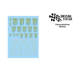 Decal Station DSC-0033-32 Calcas al agua logos Monster