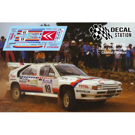 Decal Station DSC-xxxx-32 Calcas al agua Citroen BX 4TC Acrópolis 1986