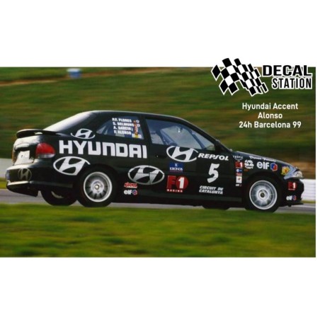 Decal Station DSC-xxxx-32 Calcas al agua Hyundai F. Alonso 24h Barcelona 99