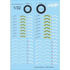 Atalaya Decals ADL0304 Calcas al agua Neumáticos