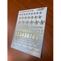 Atalaya Decals ADL0706 Calcas al agua JPS dorado 2