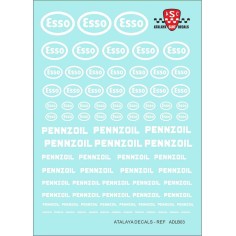 Atalaya Decals ADLB03 Calcas al agua Esso - Pennzoil en...