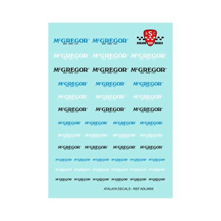 Atalaya Decals ADL0906 Calcas al agua MC GREGOR
