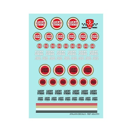 Atalaya Decals ADL0701 Calcas al agua LUCKY STRIKE