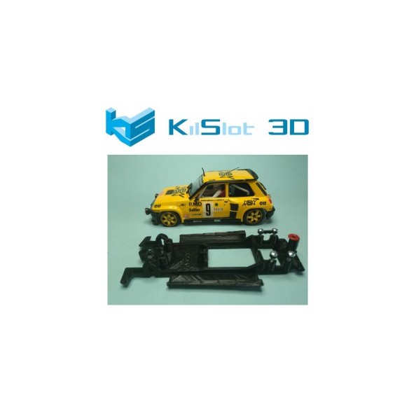 KILSLOT KS-BR6B CHASIS 3D LINEAL BLACK RENAULT R5 TURBO TEAMSLOT