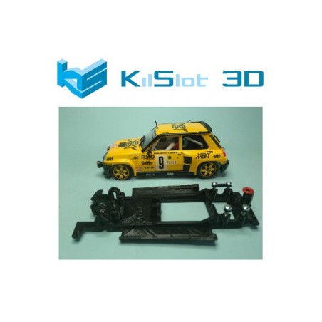 KILSLOT KS-BR6B CHASIS 3D LINEAL BLACK RENAULT R5 TURBO TEAMSLOT