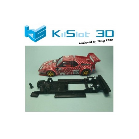 KILSLOT KS-BM2V2 CHASIS 3D LINEAL BLACK BMW M1 ALTAYA VERSION 2 (TETÓN MODIFICADO)