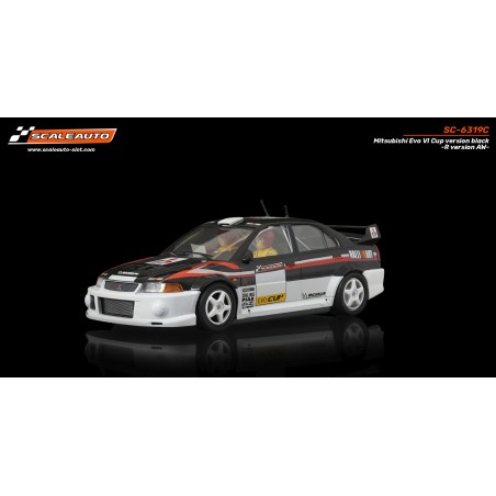 Scaleauto SC-6319C Mitsubishi Evo VI Cup negro R-Version