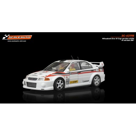 Scaleauto SC-6319B Mitsubishi Evo VI Cup blanco R-Version