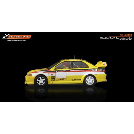 Scaleauto SC-6319A Mitsubishi Evo VI Cup amarillo R-Version