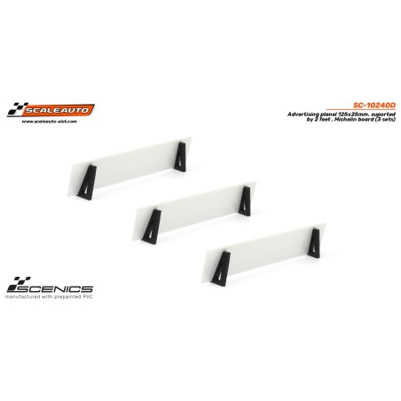 Scaleauto SC-10240D Paneles publicitarios Michelin 125x25 mm con soportes 3ud