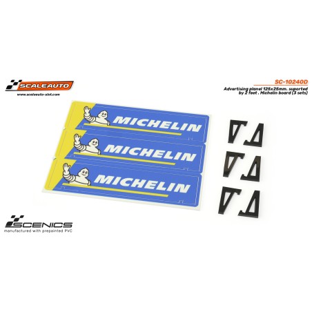 Scaleauto SC-10240D Paneles publicitarios Michelin 125x25 mm con soportes 3ud