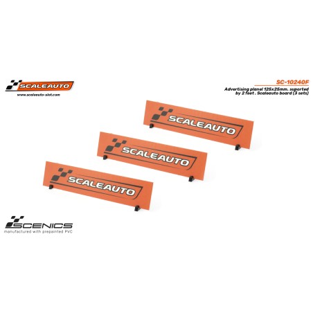 Scaleauto SC-10240F Paneles publicitarios Scaleauto 125x25 mm con soportes 3ud