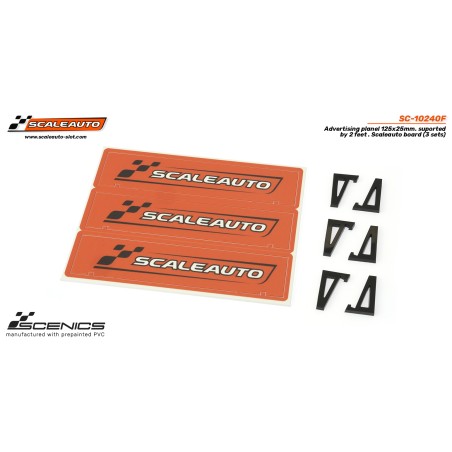 Scaleauto SC-10240F Paneles publicitarios Scaleauto 125x25 mm con soportes 3ud