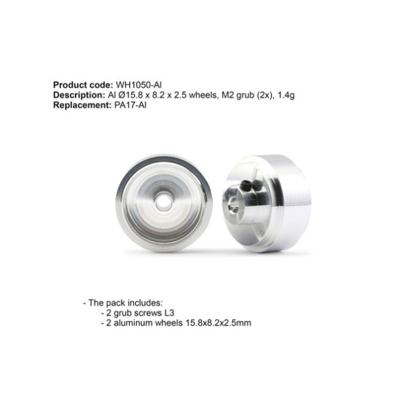 SLOT.IT SI-W15808225A Llanta aluminio 15,8x8,2