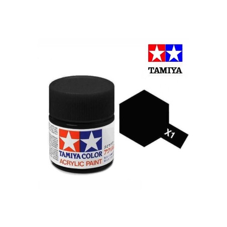 Tamiya TAM-81501 Pintura Acrílica 10 ml Negro X-1