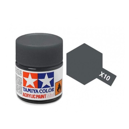 Tamiya TAM-81510 Pintura Acrílica 10 ml Gris Acero X-10