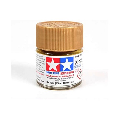 Tamiya TAM-81512 Pintura Acrílica 10 ml Dorado X-12