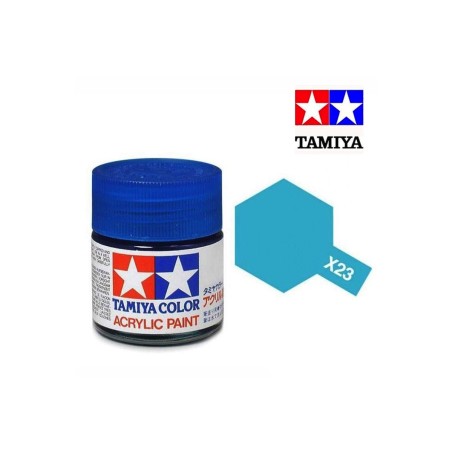 Tamiya TAM-81523 Pintura Acrílica 10 ml Azul Translucido X-23