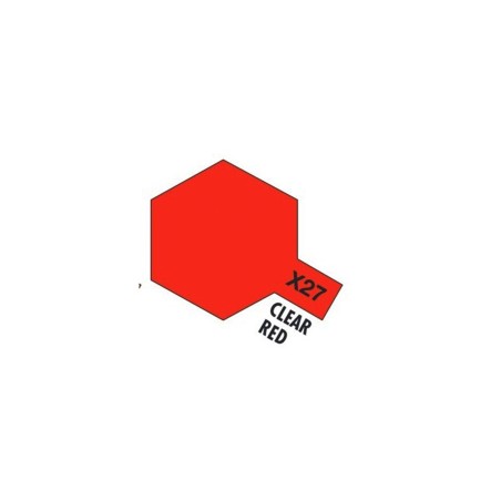 Tamiya TAM-81527 Pintura Acrílica 10 ml Rojo Translucido X-27