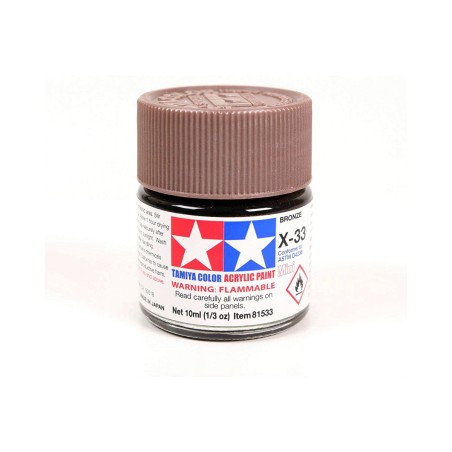 Tamiya TAM-81533 Pintura Acrílica 10 ml Bronce X-33