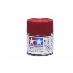 Tamiya TAM-81707 Pintura Acrílica 10 ml Rojo Mate XF-7