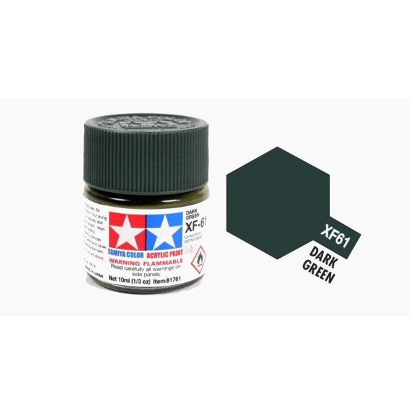 Tamiya TAM-81761 Pintura Acrílica 10 ml Verde...