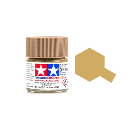 Tamiya TAM-81792 Pintura Acrílica 10 ml Amarillo Marrón DAK 1941 XF-92