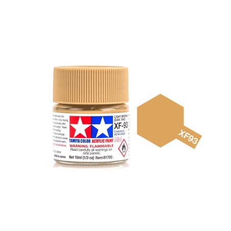 Tamiya TAM-81793 Pintura Acrílica 10 ml Marrón Claro DAK 1942 XF-93