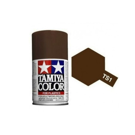 Tamiya TAM-85001 Pintura spray 100 ml Rojo-Marron TS-1