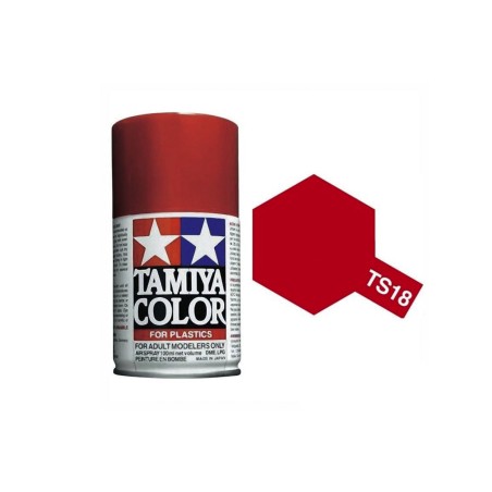 Tamiya TAM-85018 Pintura spray 100 ml Rojo Metalico TS-18