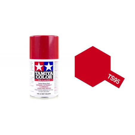 Tamiya TAM-85095 Pintura spray 100 ml Rojo Puro Metalizado TS-95